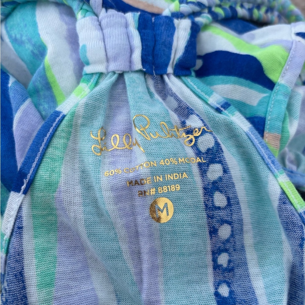 Lilly Pulitzer aleida cotton tank top racerback - Picture 7 of 7